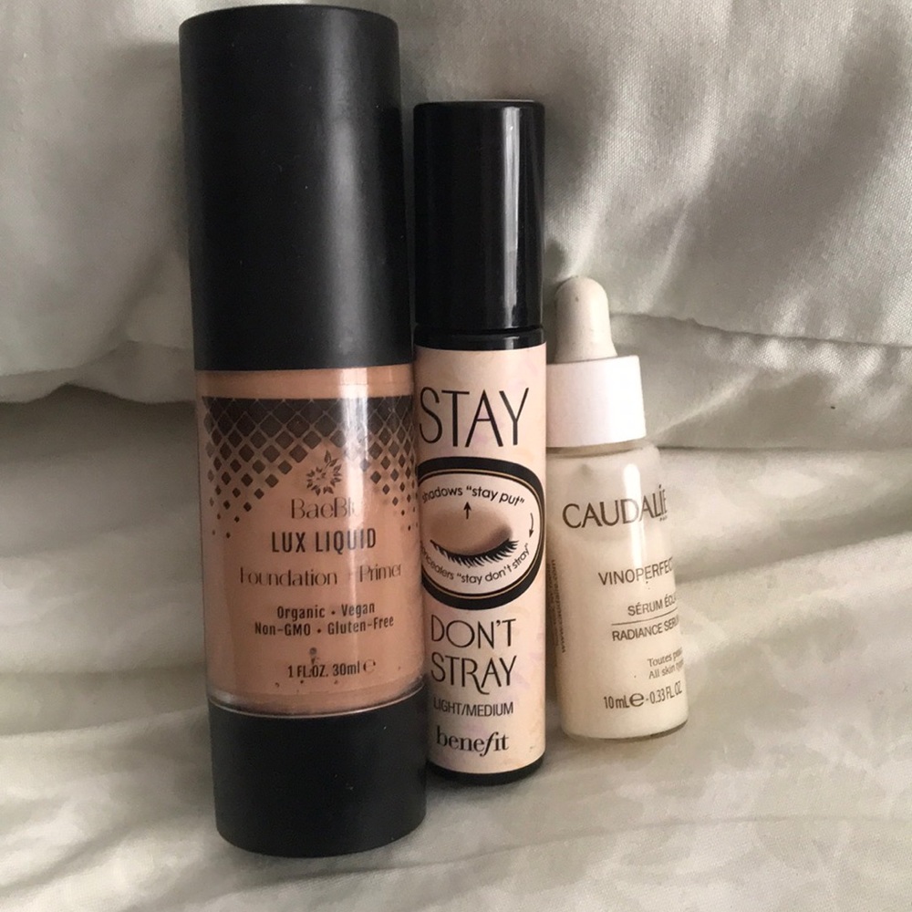 Foundation,shadow primer and serum